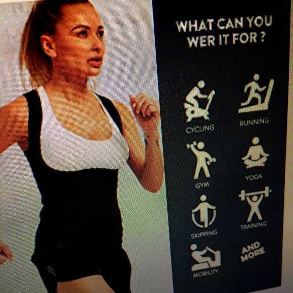 NWOT: Women's Heatgear Top Waist Trimmer Sweat Enhancing Neoprene Thermal Vest - Picture 3 of 6